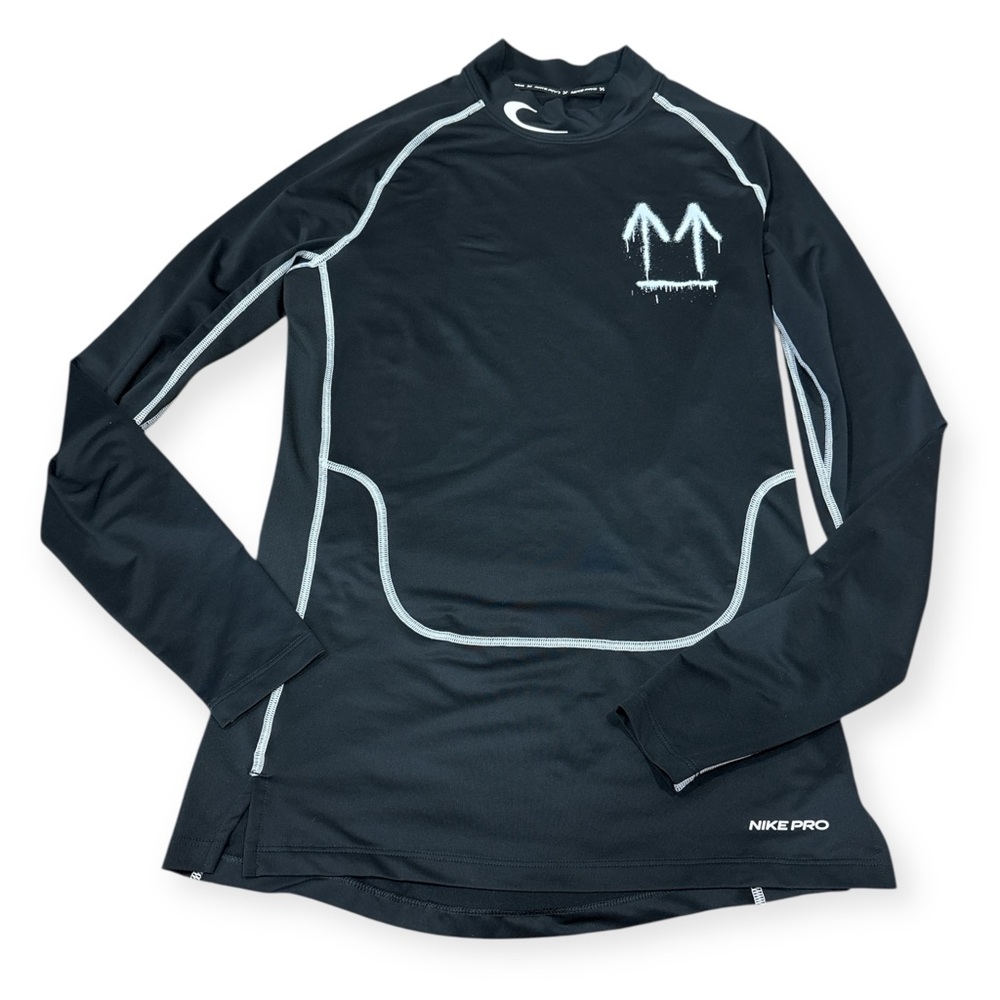 Nike Pro Dri Fit Off White Technical Black Long Sleeve 2020 Med VGUC CN5528-010